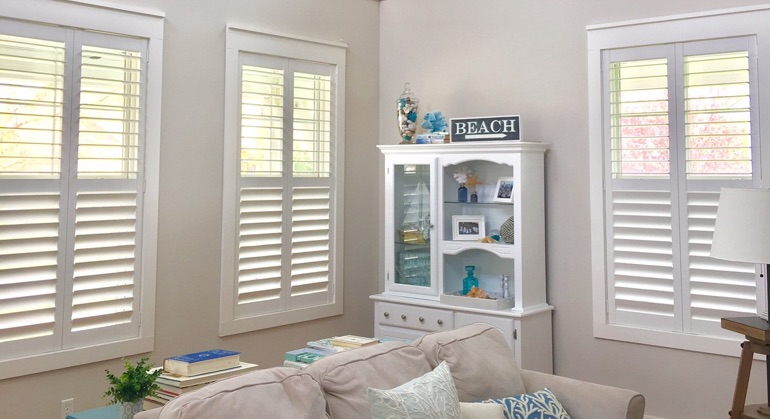 Polywood shutters in St. George great room